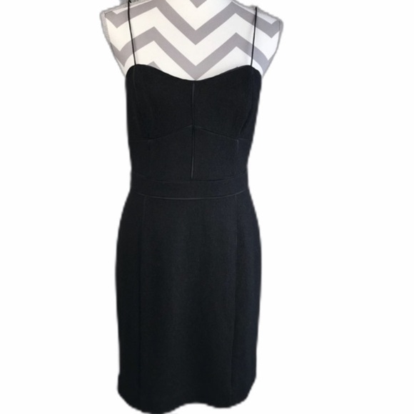 NWT Banana Republic sz 8 black wool bodycon dress - Picture 2 of 9